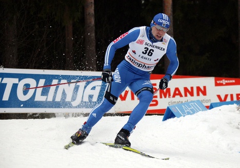 ANTON GAFAROV vid världscuptävlingen i Lahtis i vintras. Foto: KJELL-ERIK KRISTIANSEN