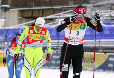 JUSTYNA KOWALCZYK imponerade i slalombacken där hon knäckte slovenskan Petra Majdic efter att ha hämtat upp 30 sekunder. Foto: MOA MOLANDER KRISTIANSEN