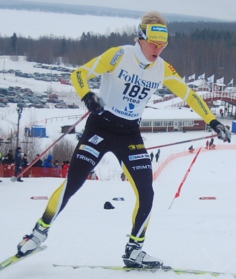 Jens Eriksson var trea i prologen och ledde finalen när han föll i sista kurvan
