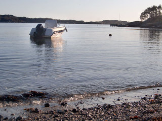 Nordre sund med Eigerøy i bakgrunnen. Tatt fra Æsand