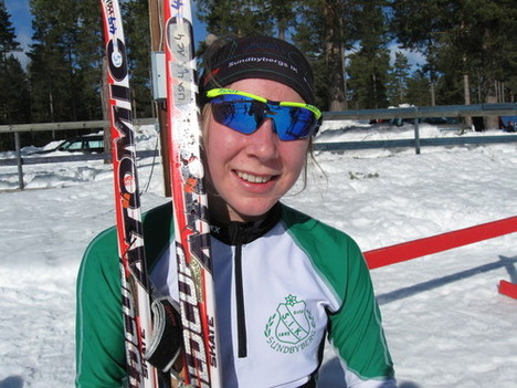 Lisa Larsen och hennes Sundbyberg vann stafetten på JSM. Foto: Christian Höijer