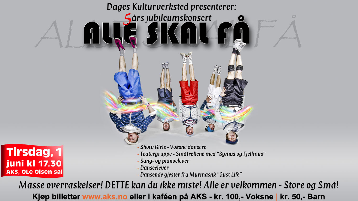5års jubileum - Alle skal få. 5års jubileum - Alle skal få.