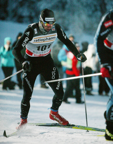 DARIO COLOGNA gjorde ett mycket starkt lopp och vann med 6,7 sekunder i Kuusamo. Foto: KJELL-ERIK KRISTIANSEN