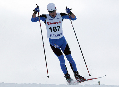 RIKARD ANDREASSON vann med halvminuten på sin favoritdistans 15 km fristil i Arvidsjaur. Foto: MOA MOLANDER KRISTIANSEN