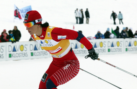 MARIT BJÖRGEN tog sin världscupseger nummer 42 i La Clusaz och tangerade Bente Skaris norska rekord. Foto: STEPHAN KAUFMANN
