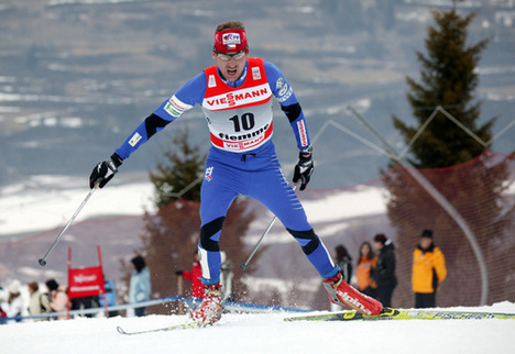 LUKAS BAUER som vanligt stark på Alpe Cermis. Vann etappen och gick från 10:e till 3:e plats sammanlagt. Foto: MOA MOLANDER KRISTIANSEN