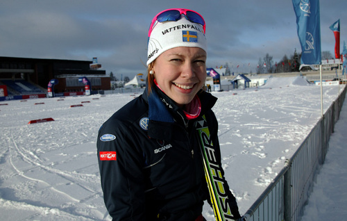 EMMA WIKÉN från Åsarna slog Maria Rydqvist i Jaik-loppet. Foto: KJELL-ERIK KRISTIANSEN