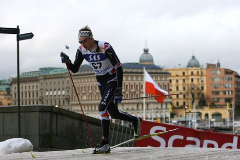 Gustaf Berglund, Åsarna ski academy på tiden när det begav sig under världscupen i Stockholm 2008. Foto: NordicFocus