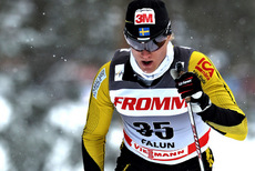 Jens Eriksson, här i Faluns världscuplopp men i Dala-Flodas färger. Foto: NordicFocus