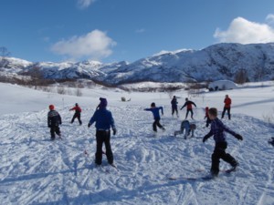 Lek i snø