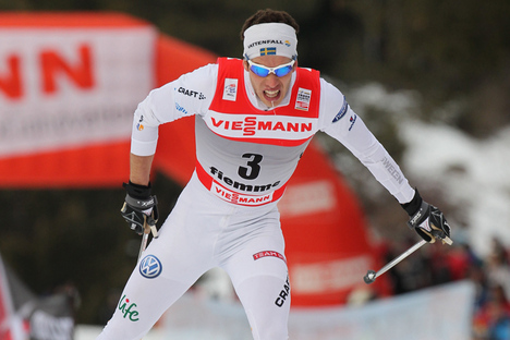 Marcus Hellner i Final Climb, Val di Fiemme. Foto: NordicFocus
