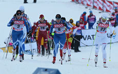 Ida Ingemarsdotter längst ut till höger. Foto: NordicFocus