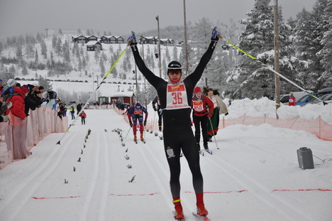 Fredrik Byström vann än en gång Orsa Grönklitt Ski Marathon och fick en fin seedning till Vasaloppet. Foto: Bror Nilsson, Orsa SK
