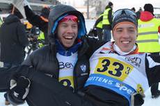 Emil Jönsson och Calle Halfvarsson möter Northug, Sundby och övriga världseliten under Toppidretsveka. Bilden från SM-stafetten i Umeå 2014. FOTO: Johan Trygg/Längd.se. Emil Jönsson och Calle Halfvarsson möter Northug, Sundby och övriga världseliten under Toppidretsveka. Bilden från SM-stafetten i Umeå 2014. FOTO: Johan Trygg/Längd.se.