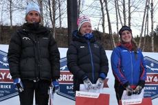 Topp tre. Evelina Bångman, trea, Emma Wikén, tvåa och Ebba Andersson, etta. FOTO: Skistar Vemdalen. Topp tre. Evelina Bångman, trea, Emma Wikén, tvåa och Ebba Andersson, etta. FOTO: Skistar Vemdalen.