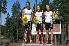 Anton Lindblad, Marcus Johansson och Robin Norum fixade en svensk trippel i herrklassen. FOTO: Martin Eckervad. Anton Lindblad, Marcus Johansson och Robin Norum fixade en svensk trippel i herrklassen. FOTO: Martin Eckervad.