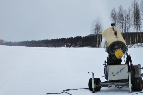 Vasaloppet testar ett nytt grepp med mobila snökanoner längs spåret för att förbättra spårkvaliteten. FOTO: Vasaloppet. Vasaloppet testar ett nytt grepp med mobila snökanoner längs spåret för att förbättra spårkvaliteten. FOTO: Vasaloppet.