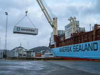 Lossing ved Egersund havn Lossing ved Egersund havn