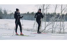Stina Nilsson ska lära Nisse Edwall bli en bättre längdåkare. Stina Nilsson ska lära Nisse Edwall bli en bättre längdåkare.