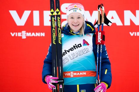 Jonna Sundling är nu i ledningen av U23-världscupen efter dagens sjätteplats i Falun. FOTO: Carl Sandin/Bildbyrån. Jonna Sundling är nu i ledningen av U23-världscupen efter dagens sjätteplats i Falun. FOTO: Carl Sandin/Bildbyrån.