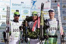Loris Frasnelli, Mauro Brigadoi och Robert Eriksson topptrion på Gsieser Tal Lauf:s lopp i klassisk stil. Loris Frasnelli, Mauro Brigadoi och Robert Eriksson topptrion på Gsieser Tal Lauf:s lopp i klassisk stil.