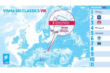 Jizerska 50 i Tjeckien är vinterns sjunde deltävling i Visma Ski Classics. Jizerska 50 i Tjeckien är vinterns sjunde deltävling i Visma Ski Classics.