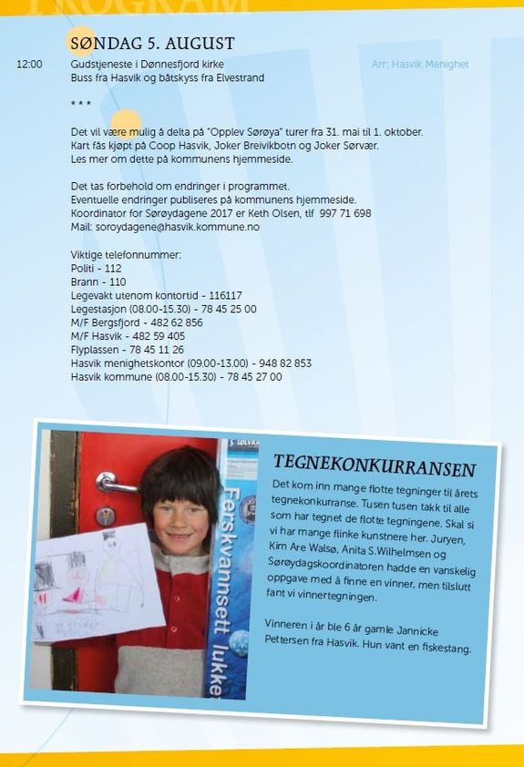 Program for Sørøysommer 2017 Program for Sørøysommer 2017