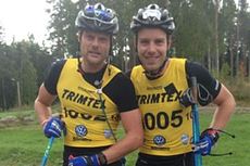 Jimmie Johnsson och Anton Karlsson tog en dubbel på Bessemerrullen i lördags. FOTO: Bessemerrullen. Jimmie Johnsson och Anton Karlsson tog en dubbel på Bessemerrullen i lördags. FOTO: Bessemerrullen.