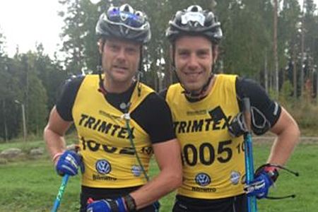 Jimmie Johnsson och Anton Karlsson tog en dubbel på Bessemerrullen i lördags. FOTO: Bessemerrullen. Jimmie Johnsson och Anton Karlsson tog en dubbel på Bessemerrullen i lördags. FOTO: Bessemerrullen.