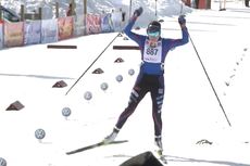 Ebba Andersson solovann Fjälltopploppet och var nästan fem minuter före Stina Nilsson. FOTO: Från arrangörens webbsändning. Ebba Andersson solovann Fjälltopploppet och var nästan fem minuter före Stina Nilsson. FOTO: Från arrangörens webbsändning.