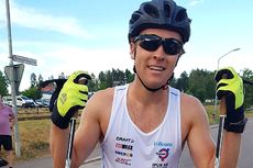 Erik Silfver tog segern i prologen vid världscupen på rullskidor i Torsby på fredagskvällen. FOTO: Svenska skidförbundet. Erik Silfver tog segern i prologen vid världscupen på rullskidor i Torsby på fredagskvällen. FOTO: Svenska skidförbundet.