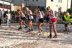 Damfinalen i Dansbandssprinten med från vänster Tiril Udnes Weng (fyra), Maja Dahlqvist (tvåa), Anna Dyvik (trea) och slutsegraren Astrid Uhrenholdt Jacobsen. FOTO: Tomas Bredberg. Damfinalen i Dansbandssprinten med från vänster Tiril Udnes Weng (fyra), Maja Dahlqvist (tvåa), Anna Dyvik (trea) och slutsegraren Astrid Uhrenholdt Jacobsen. FOTO: Tomas Bredberg.