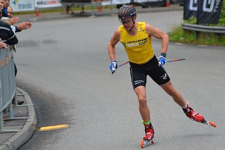 Robin Norum vann dagen världscuploppet på rullskidor i Lettland. Bilden dock från Sting Hill Race i Trollhättan i fjol. FOTO: Johan Trygg/Längd.se. Robin Norum vann dagen världscuploppet på rullskidor i Lettland. Bilden dock från Sting Hill Race i Trollhättan i fjol. FOTO: Johan Trygg/Längd.se.