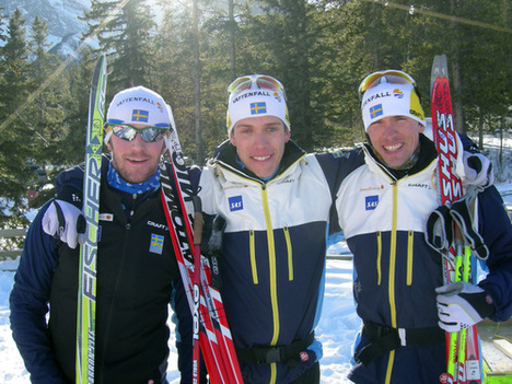 TRÖTTA SVENSKAR. Anders Södergen, Marcus Hellner och Johan Olsson kämpade alla om topplaceringar