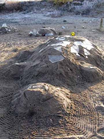 Byen, Sandskulptur Skilpadde