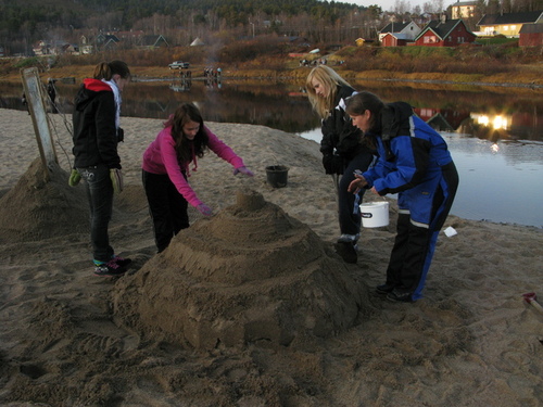Karasjok, sandskulptur