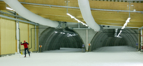 FORTUM SKIDTUNNEL i Torsby är hittils den enda i Sverige. Nu kan det bli en eller flera också i Stockholms-regionen. Foto: KJELL-ERIK KRISTIANSEN