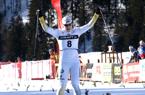 HANNA BRODIN, här i landslagsdressen. Foto: IVAR HAUGEN, www.langrenn.com