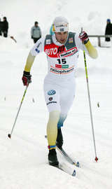 MATS LARSSON hade bästa kvaltiden och ledde finalen i Stockholm. Men han missade pallen. Foto: KJELL-ERIK KRISTIANSEN