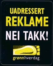Uadressert rekame nei takk! Uadressert rekame nei takk!