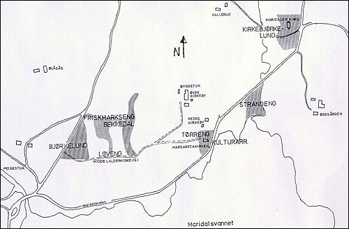 Kart slåttemark Maridalen