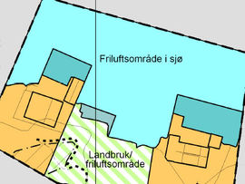 Kunngjøring - Kviafjellet ved Løvågen, kartutsnitt