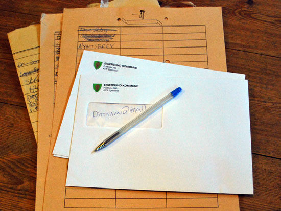 Post fra Eigersund kommune