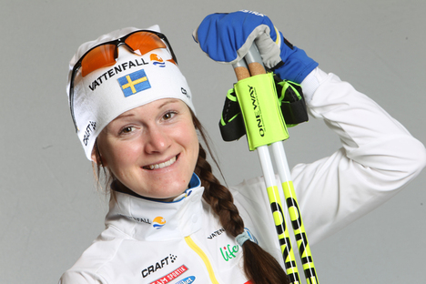 Helene Söderlund har mottagit stipendie ur Fredrik Karlssons minnesfond tillsammans med Anton Karlsson. FOTO: Manzoni/NordicFocus. Helene Söderlund har mottagit stipendie ur Fredrik Karlssons minnesfond tillsammans med Anton Karlsson. FOTO: Manzoni/NordicFocus.