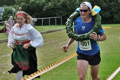 Martin Johansson, IFK Mora, var starkast på Orsakajt´ns 15 kilomter på midsommarafton. FOTO: Johan Trygg. Martin Johansson, IFK Mora, var starkast på Orsakajt´ns 15 kilomter på midsommarafton. FOTO: Johan Trygg.