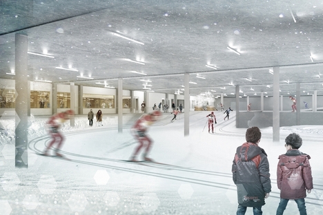 Nästa sommar bli en skidhall i Göteborg verklighet och då kanske en skidkamp Sverige-Norge. BILD: Serneke. Nästa sommar bli en skidhall i Göteborg verklighet och då kanske en skidkamp Sverige-Norge. BILD: Serneke.
