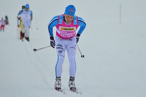 Bill i ensam ledning på väg mot seger. Här har han precis passerat damtäten. FOTO: Johan Trygg/Längd.se. Bill i ensam ledning på väg mot seger. Här har han precis passerat damtäten. FOTO: Johan Trygg/Längd.se.