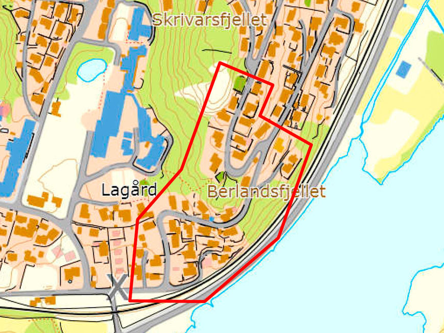 Kart over Skrivarsfjellet
