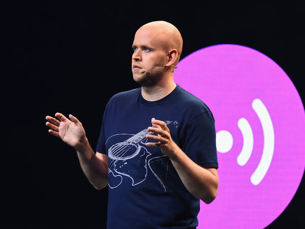 NEW YORK, NY - MAY 20: Daniel Ek, Founder and CEO, Spotify speaks onstage at Spotify Press Announcement on May 20, 2015 in New York City. (Photo by Michael Loccisano/Getty Images for Spotify) *** Local Caption *** Daniel Ek Michael Loccisano