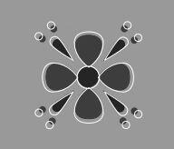 FolkOrg-blomst grå
